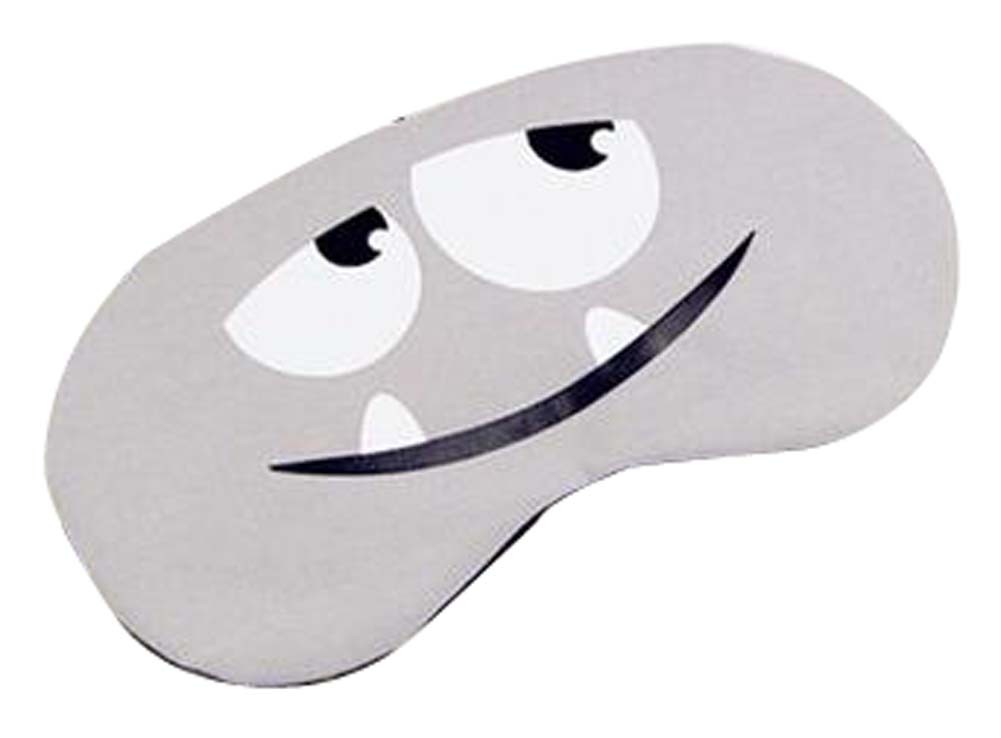 Cute Face Eye Cover Cloth Travel Sleep Goggles Siesta Eye Mask Gray