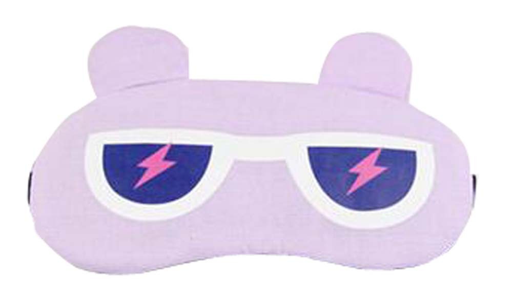 Eyeshade Travel Sleep Goggles Cute Face Eye Cover Eye Mask Purple