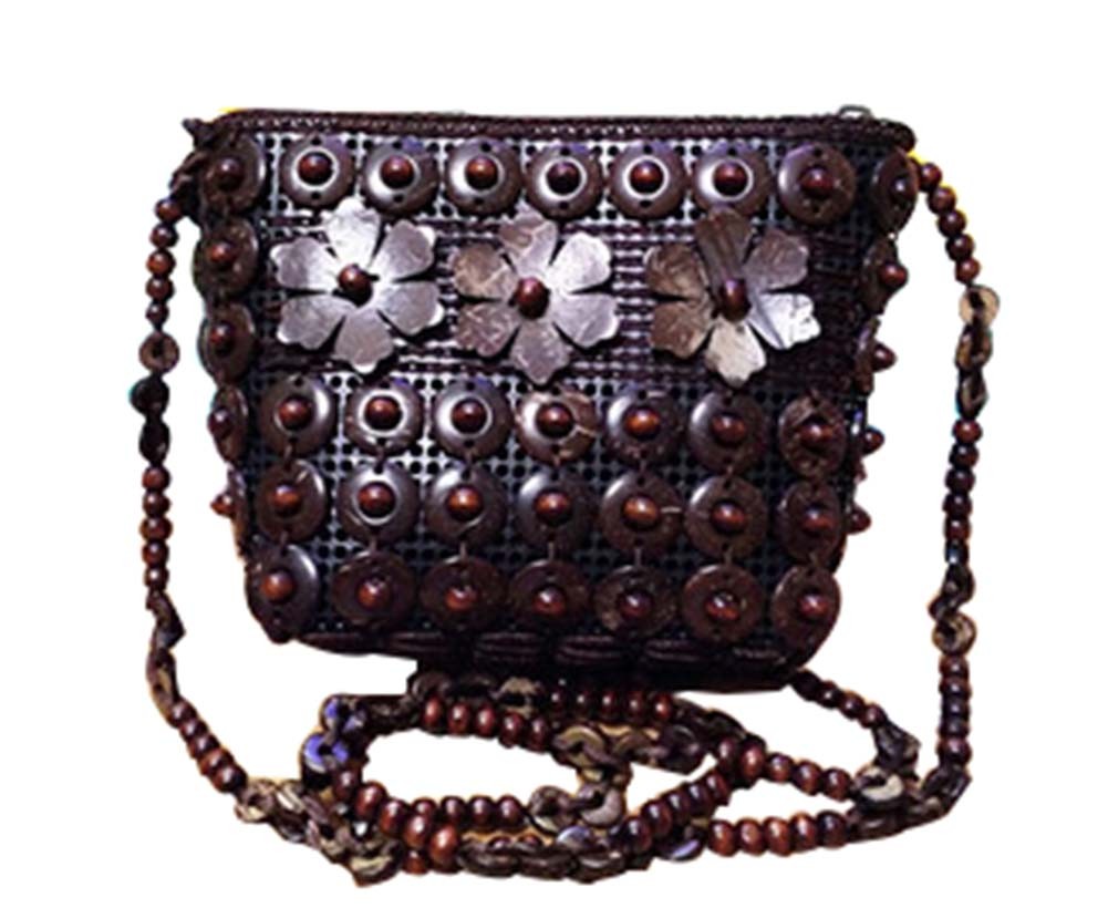 Brown Unique Bohemia Ladies Mini Cross Over Bags Handmake Crossbody Handbags