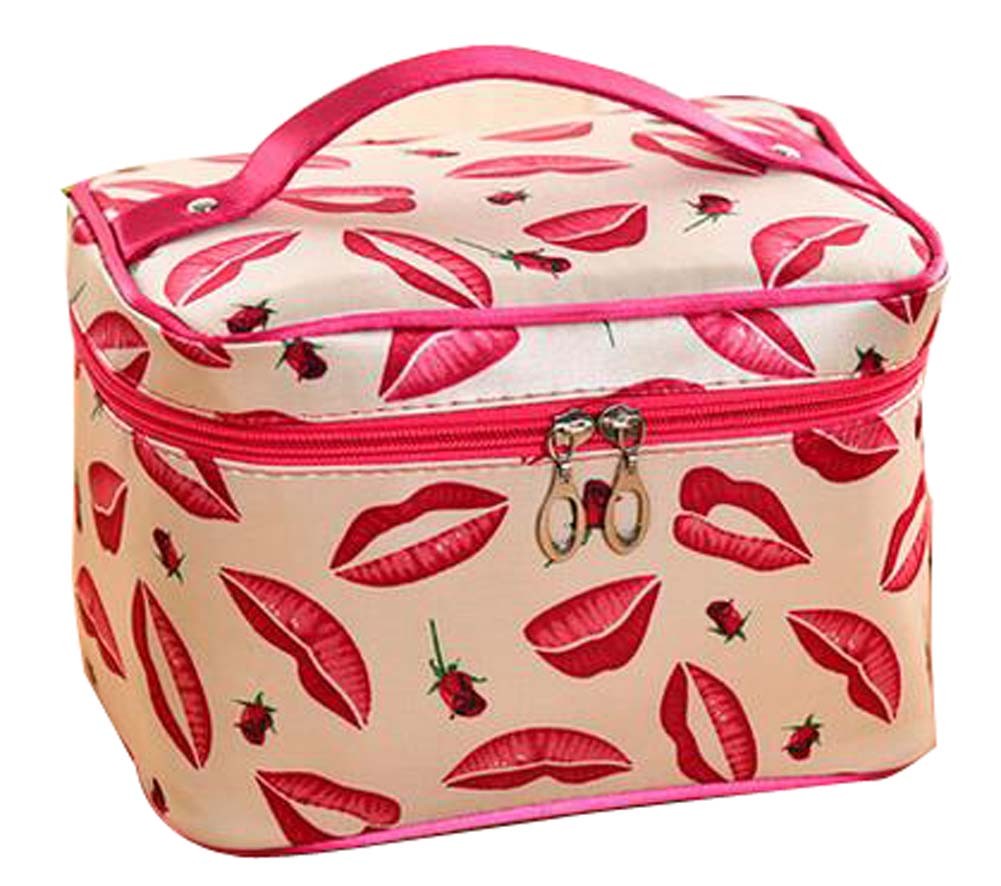 Storage Handbag Travel Storage Bag Cute Cosmetic Bag Stripe Beige