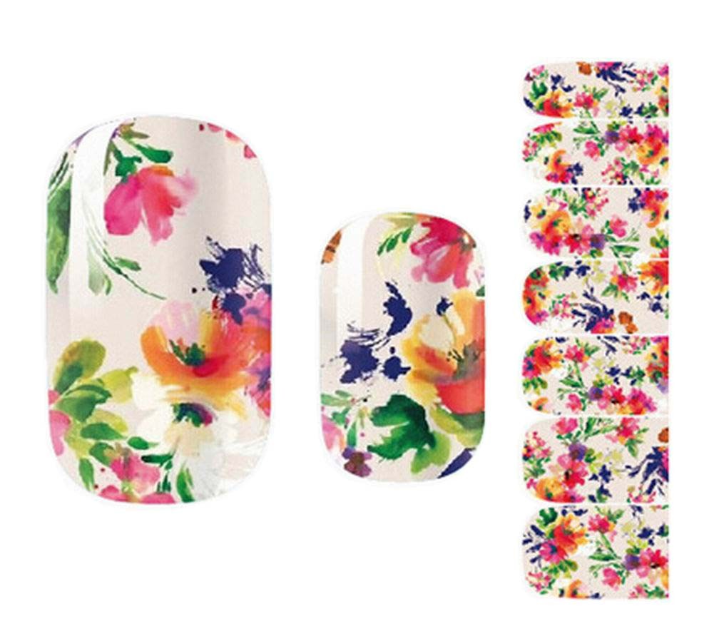 Set of 5 Flowers Stylish Nail Stickers Nail Decals Manicure Decals