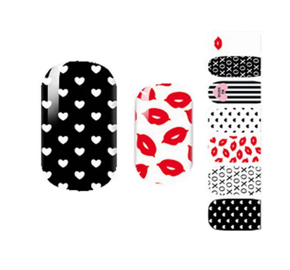 [Lips] Set of 5 Fashion Nail Stickers Nail Decals Manicure Tips