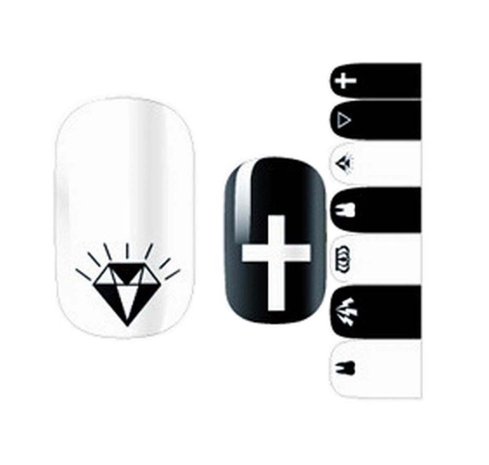 Set of 5 Creative DIY Nail Stickers Decals for Nail Diamond