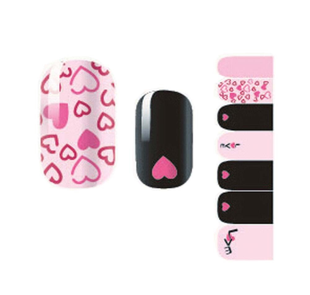 [Heart] Set of 5 Lovely DIY Nail Stickers Decals Manicure Decals
