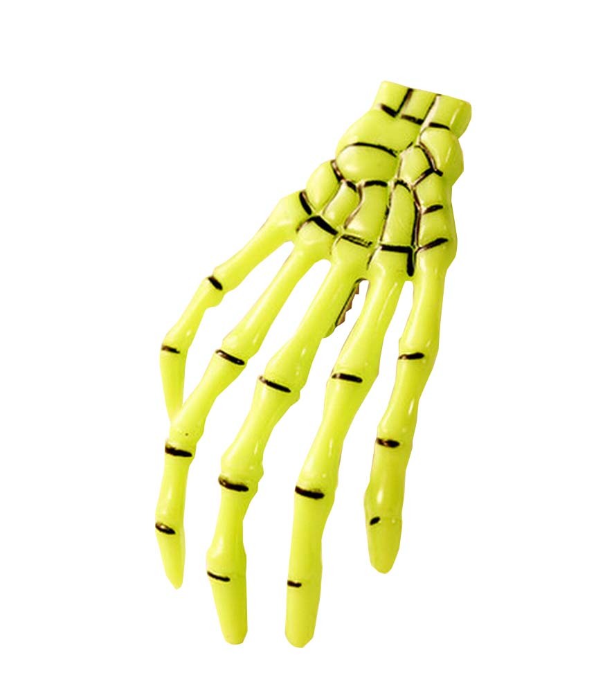 Set of 4 Creative Skeleton Hand Hair Clip Party Woman Girl Hairpin Green