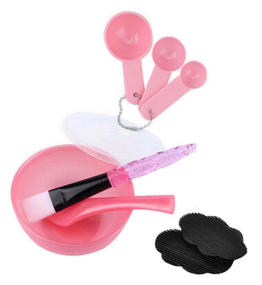 DIY Facial Mask Tools Facial Mask Bowl Set Makeup Kit Pink