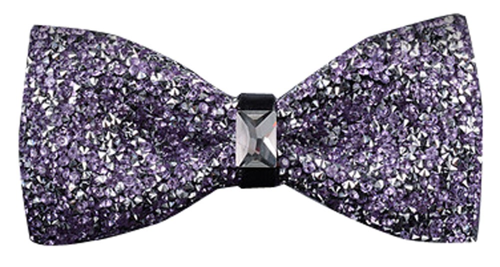 Luxury Neckties Man's Super Set Auger Bow Ties Fashion Bowtie Light Purple