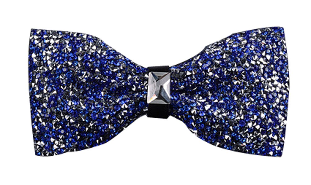Luxury Neckties Man's Super Set Auger Bow Ties Fashion Bowtie Blue