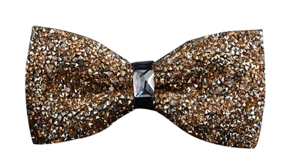 Luxury Neckties Man's Super Set Auger Bow Ties Fashion Bowtie Champagne