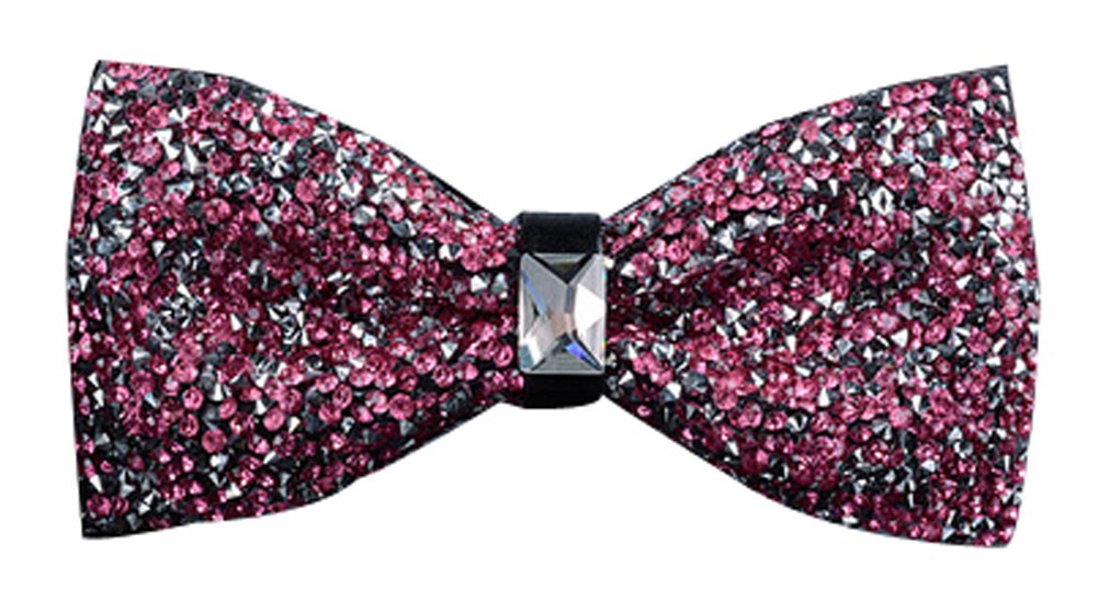 Luxury Neckties Man's Super Set Auger Bow Ties Fashion Bowtie Pink