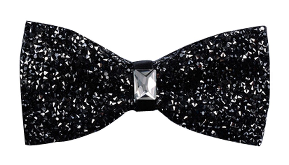 Luxury Neckties Man's Super Set Auger Bow Ties Fashion Bowtie Black
