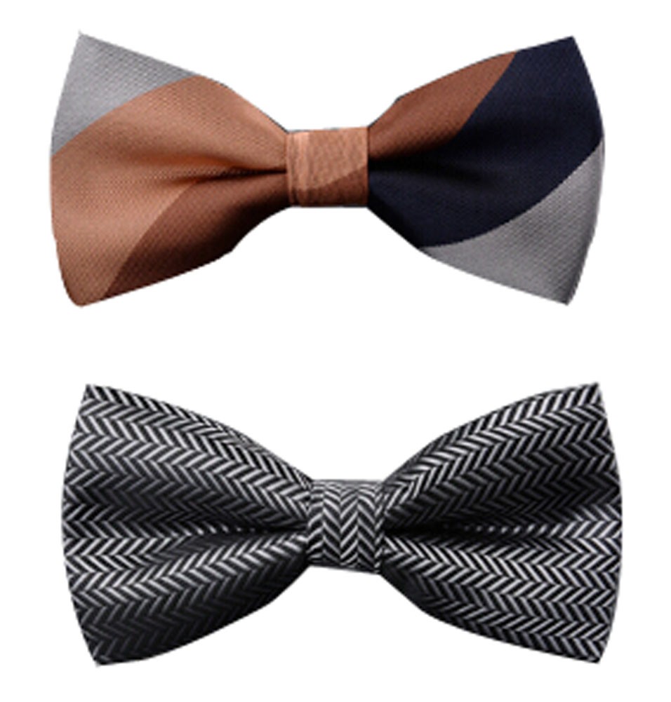 Set Of 2 British Style Formal Wedding Bow Tie Bowtie Men's Bow Tie B