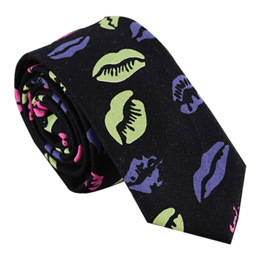 Man Necktie Cotton Fashion Personality Color Of Tie Skinny Neckties D