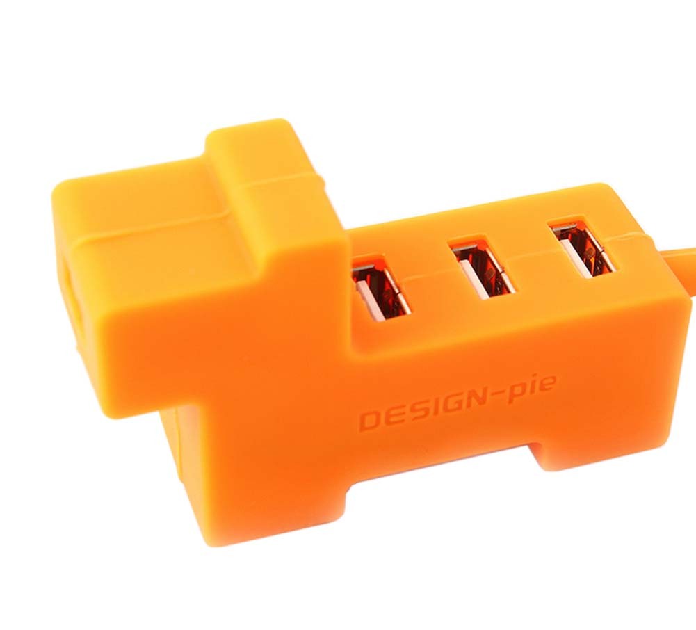 Creative Orange Dog USB HUB 4-Port High-Speed Computer USB Hubs Cute Puppy Hubs