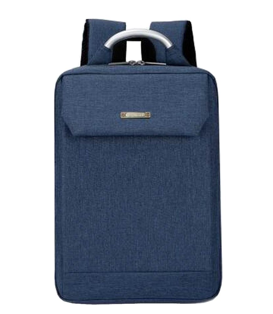 Simple Style Laptop Backpack Business Backpack Travel Bag for Man Blue