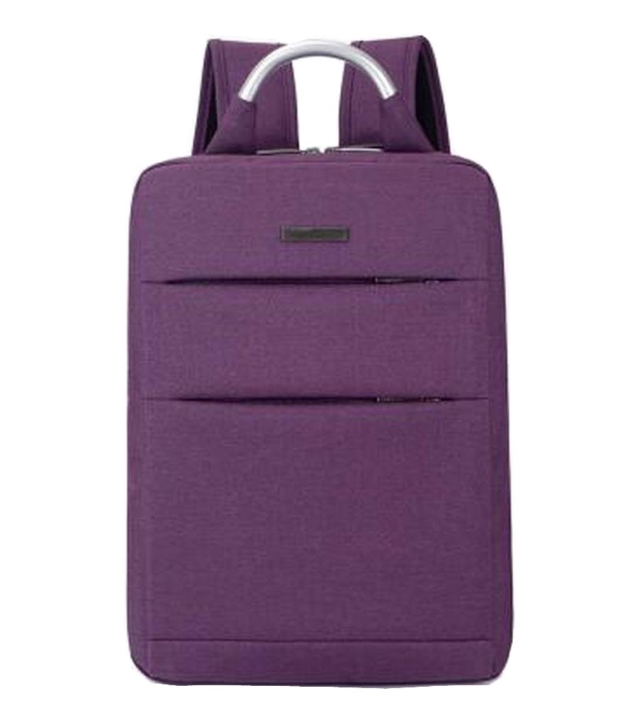 Simple Style Laptop Backpack Business Backpack Travel Bag Purple