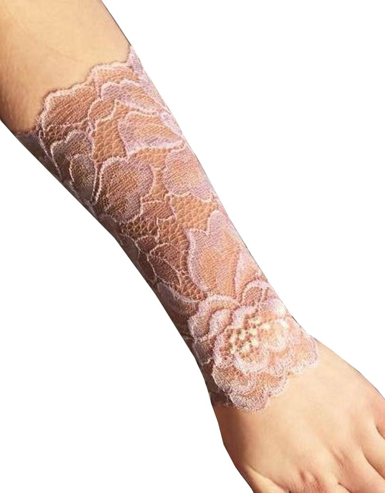 1 Pair Lace Bracers Wrist Protector Anti Sun Sleeves 18cm