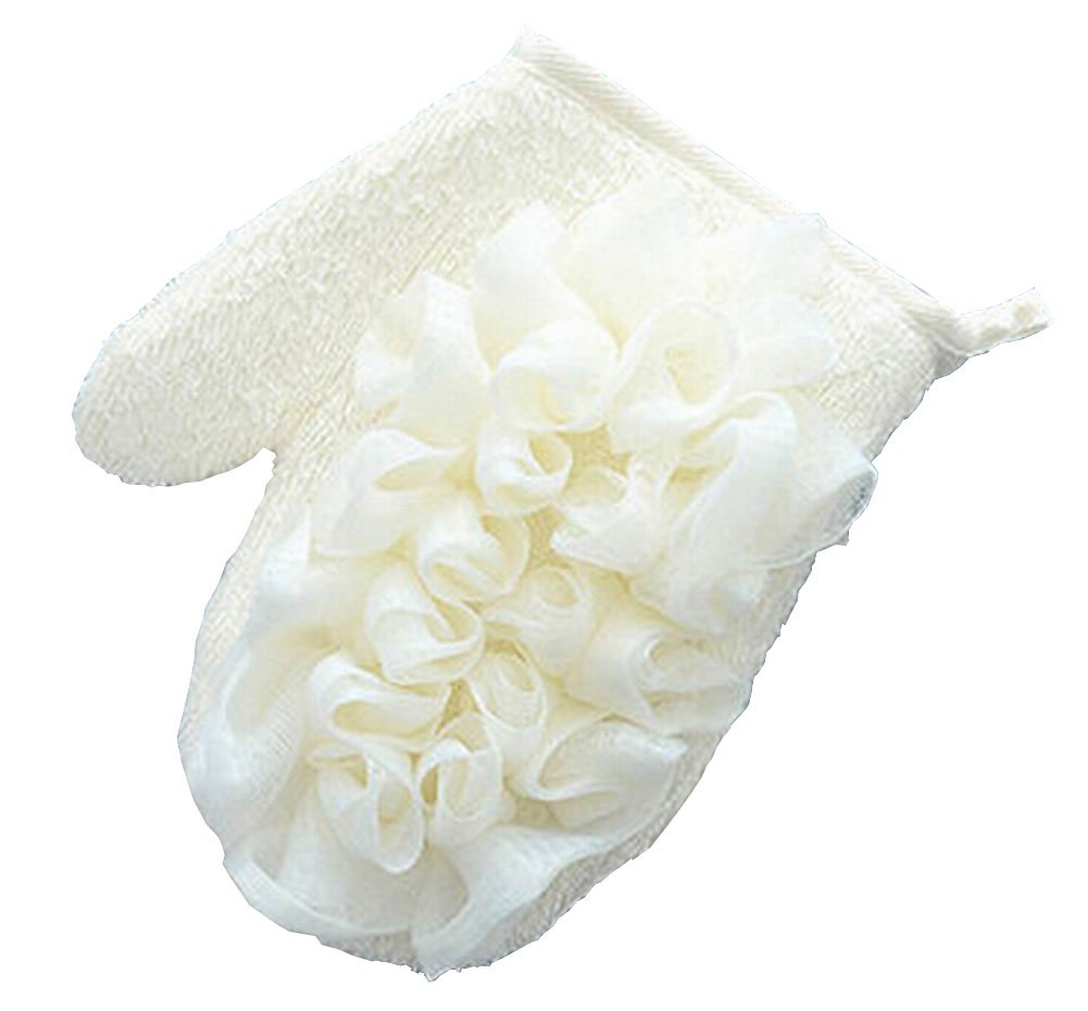 Comfortable Bath Mitt Shower Glove Exfoliating Glove Bath Accessories White