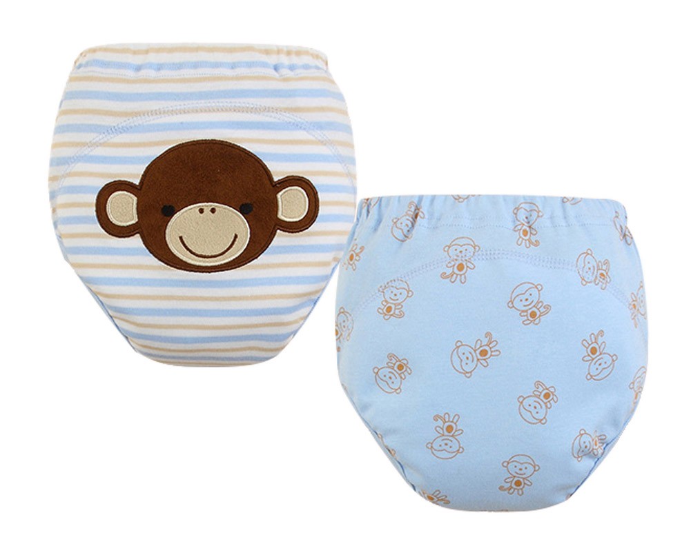 [Monkey] Baby Toilet Training Pants Nappy Underwear Cloth Diaper 15.4-26.4Lbs