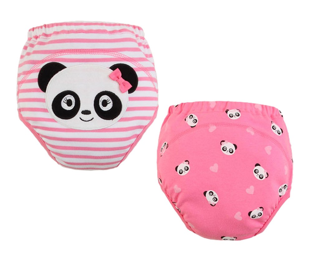 Cute Panda Baby Toilet Training Pants Nappy Underwear Cloth Diaper 15.4-26.4Lbs