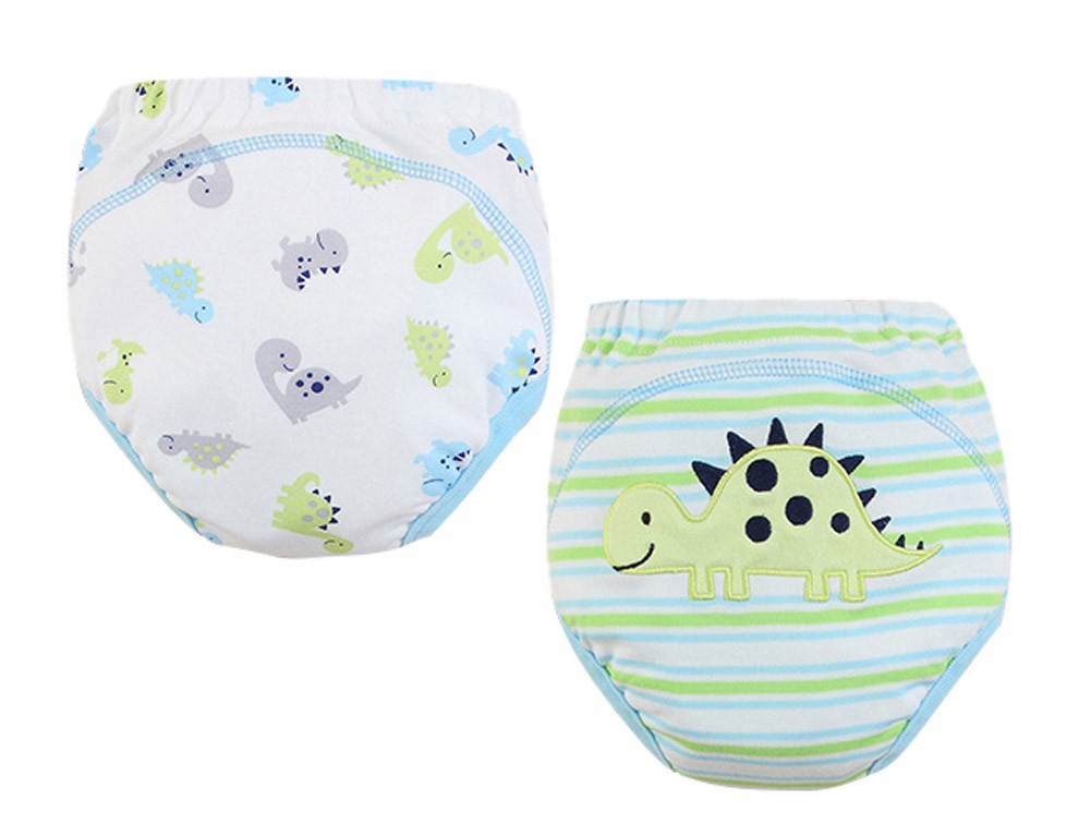 [Dinosaur] Baby Toilet Training Pants Nappy Underwear Cloth Diaper 15.4-26.4Lbs