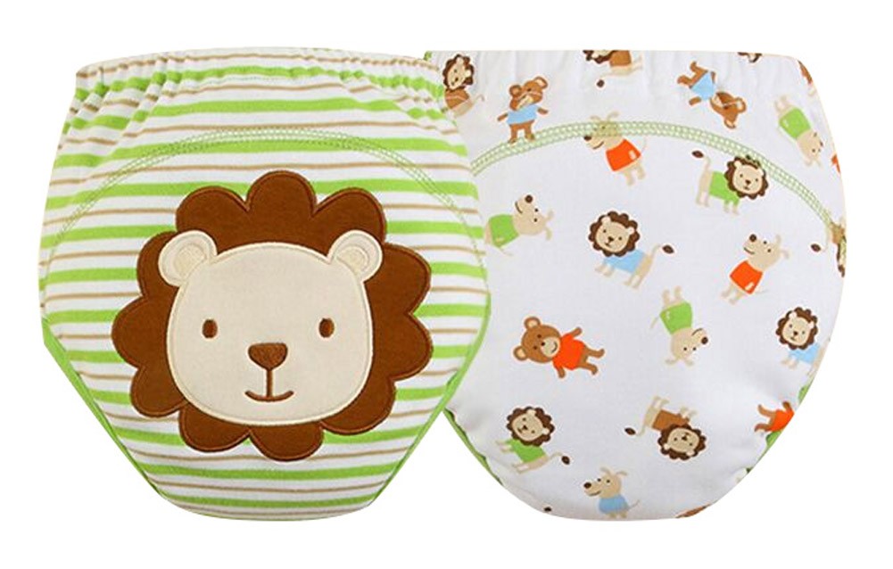 Green Lion Baby Toilet Training Pants Nappy Underwear Cloth Diaper 15.4-26.4Lbs