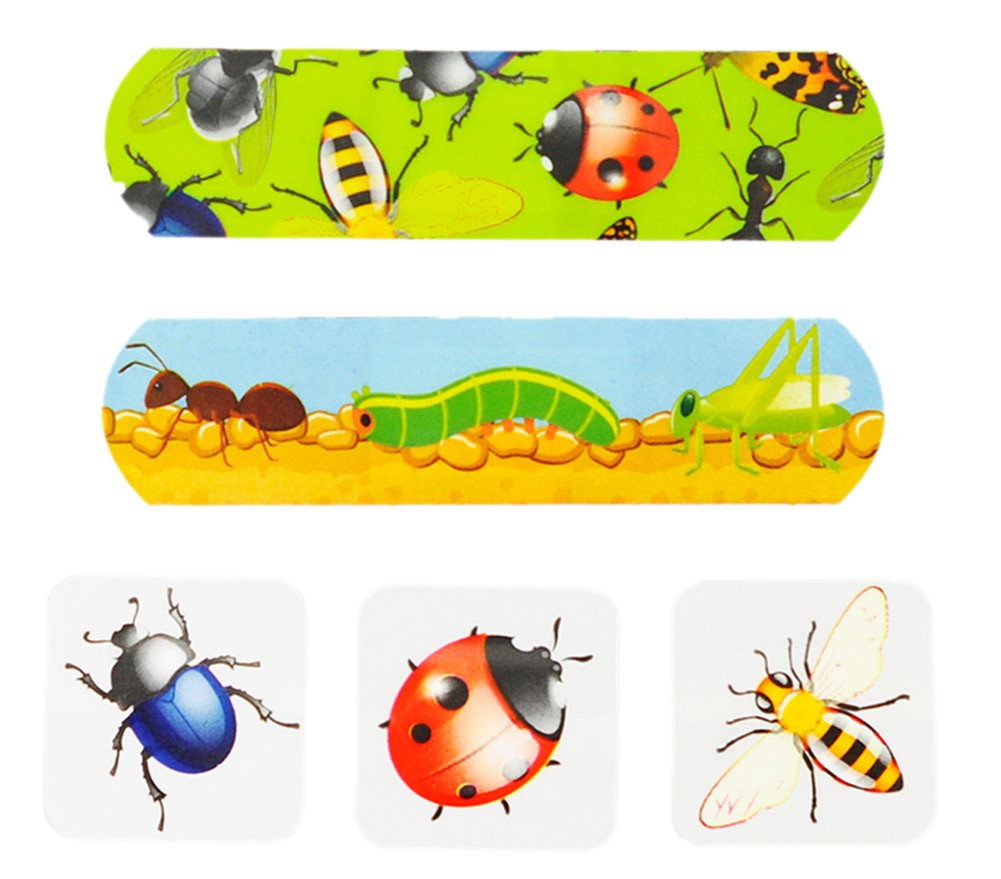 [Insect] 20-Count First Aid Dressings Waterproof Band Aid Cute Adhesive Bandages