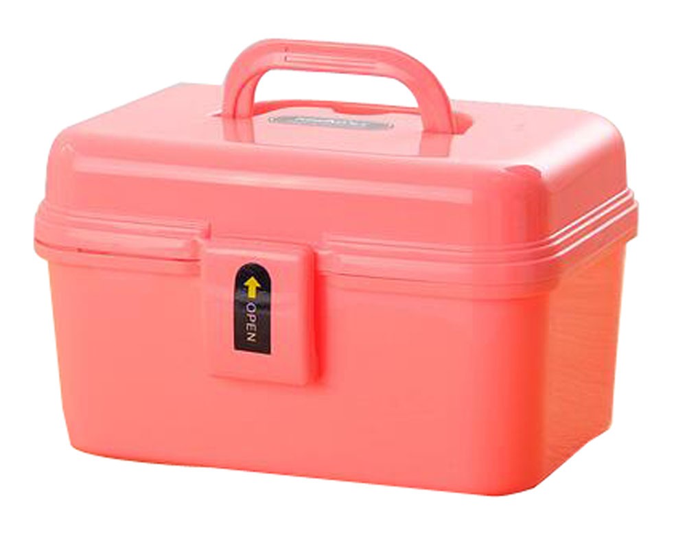 Portable Handheld Family Medicine Cabinet First Aid Kit Storage Box Pink