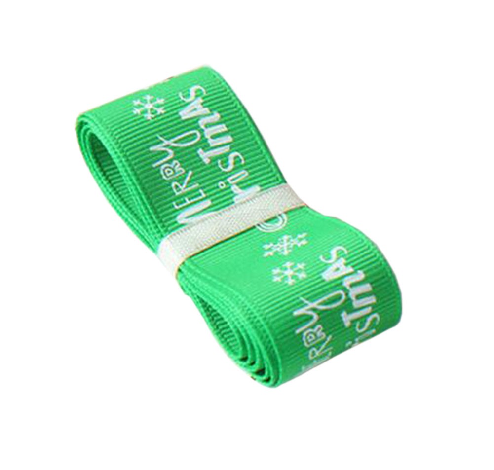 [Merry Christmas] Green, DIY Ribbon for Christmas Gift Wrapping Ribbon