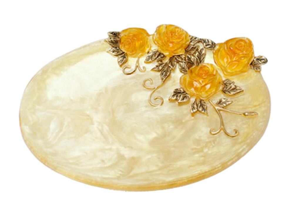 [Rose] Fashionable Resin Soap Dishes Bathroom Soap Dish Soap Holders
