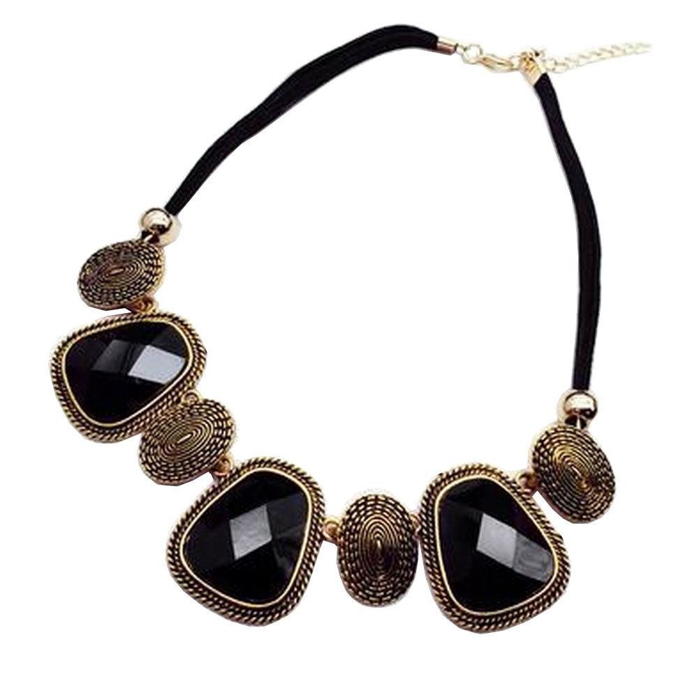 [Gold] Stylish Costume Necklace Sweater Necklace Costume Jewelry