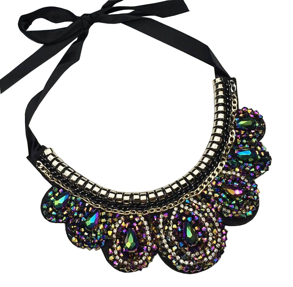 [Colorful] Fashion Costume Necklace Sweater Necklace Collar Jewelry