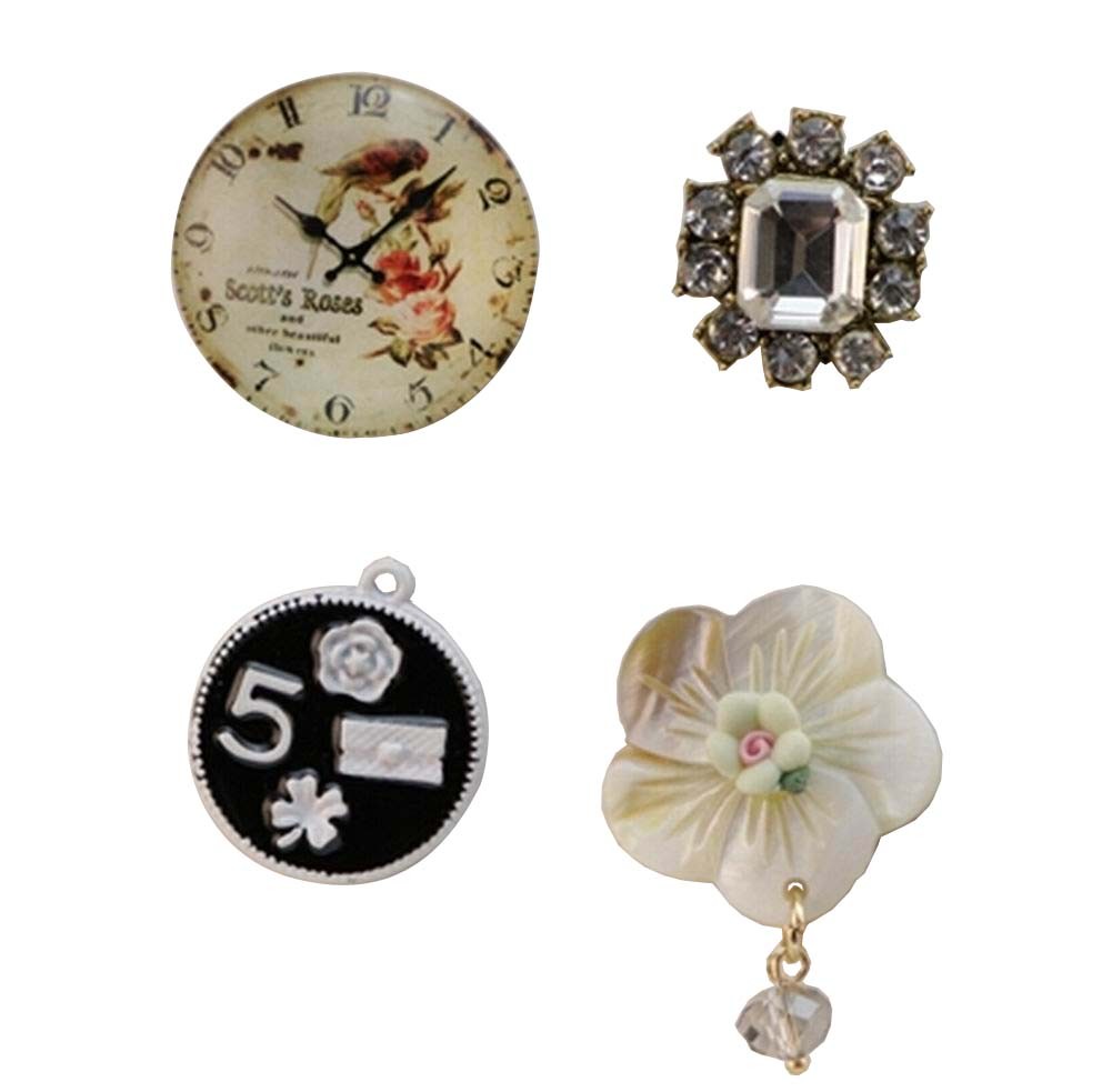 [Clock] A Set of Vintage Women Brooches Corsages Collar Brooch Pins