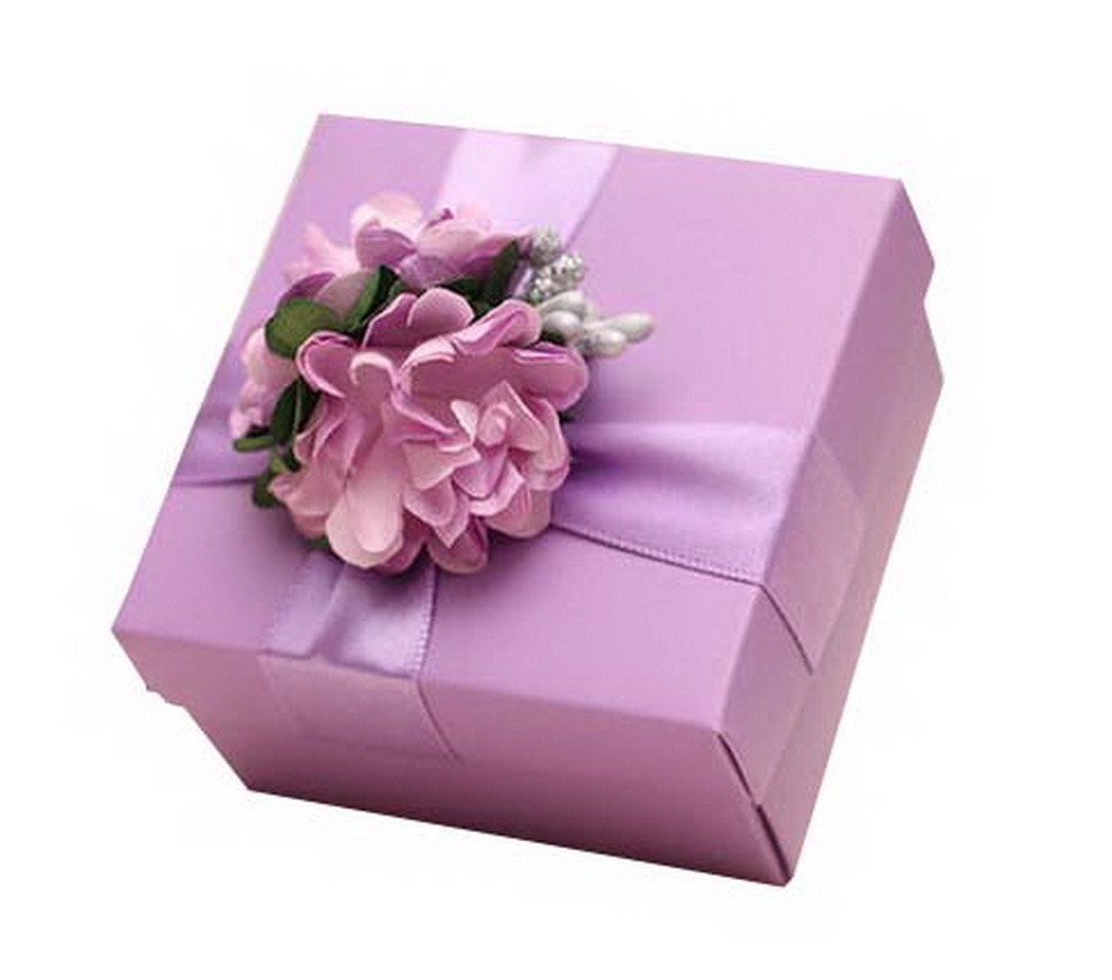 Set of 6 Wedding Festival Candy Bag/Chocolate Box/Gift Carrier Elegant Purple
