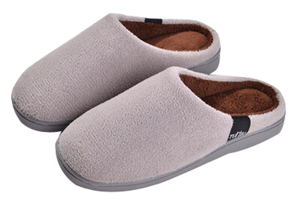 Winter Cotton Slippers Male More Household Indoor Warm Slippers Gray