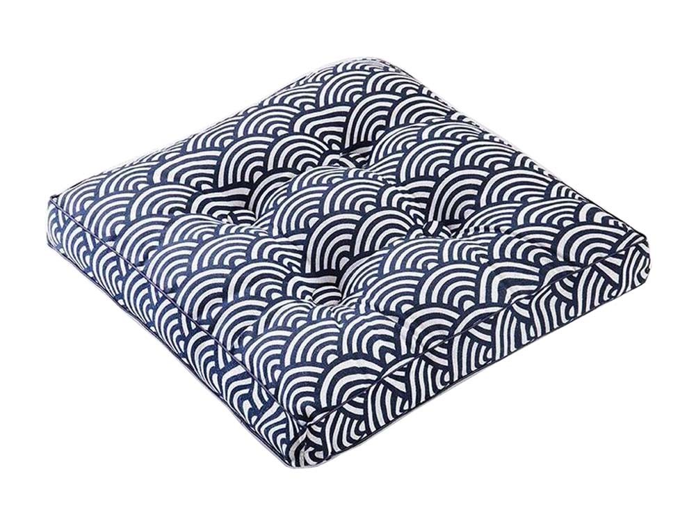 [Wave] Square Seat Cushion Floor Pillow Thickened Chair Pad Tatami