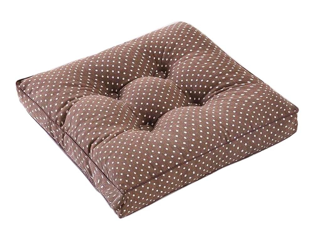 [Coffee Dot] Square Seat Cushion Floor Pillow Thickened Chair Pad Tatami