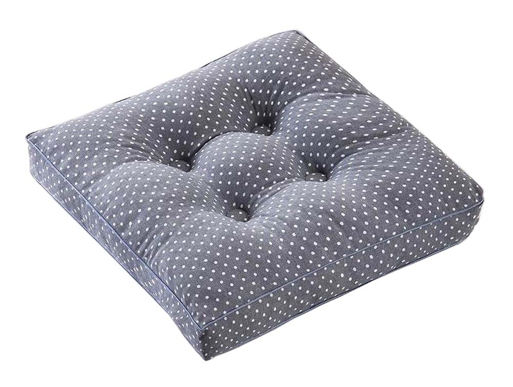 [Gray Dot] Square Seat Cushion Floor Pillow Thickened Chair Pad Tatami