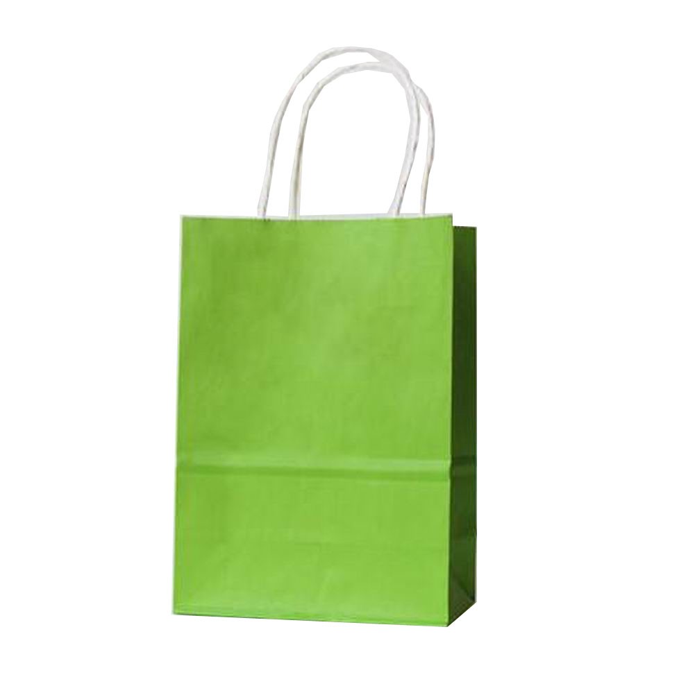 20Pcs Kraft Paper Bags Shopping Mechandise Retail Party Gift Bags Green