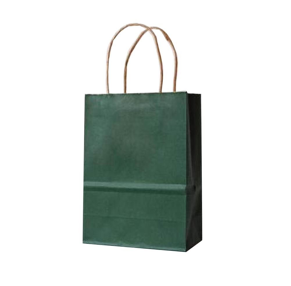 20Pcs Kraft Paper Bags Shopping Mechandise Retail Party Gift Bags Dark Green