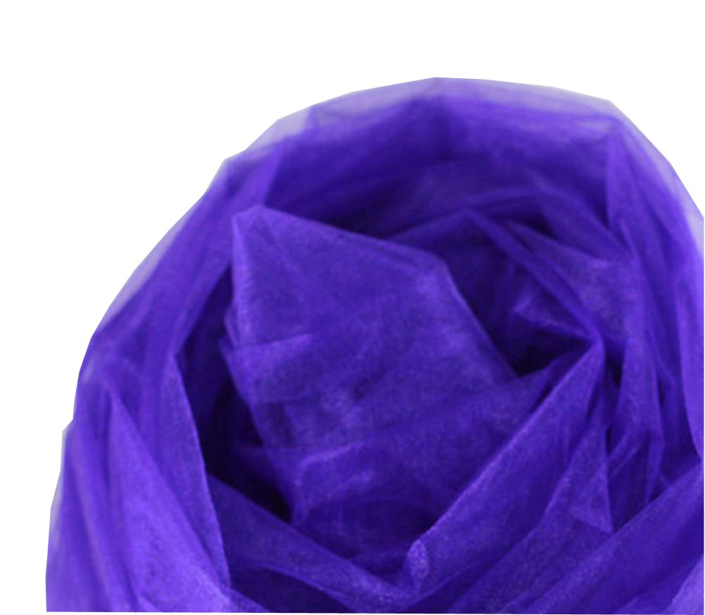 2 Sets Tulle Organza Fabric Yarn Wedding Party Decor DIY Supplies Dark Purple