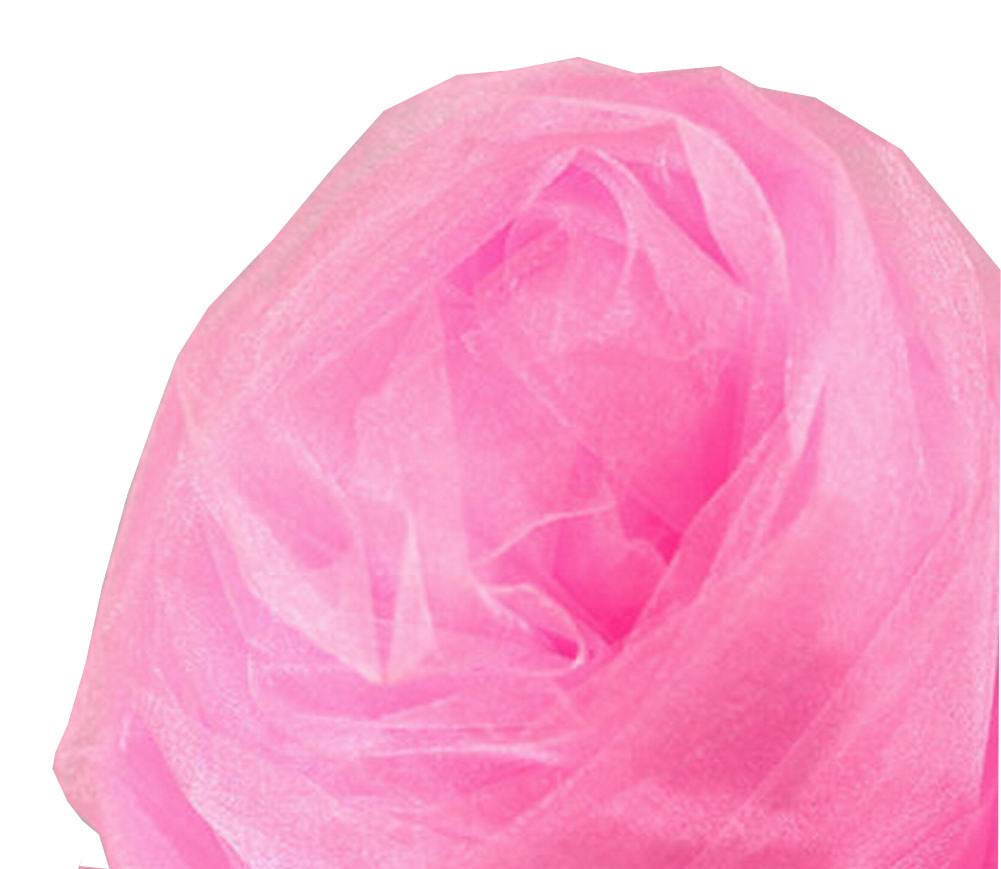 2 Sets Tulle Organza Fabric Yarn Party Wedding DecorDIY Supplies Light Pink
