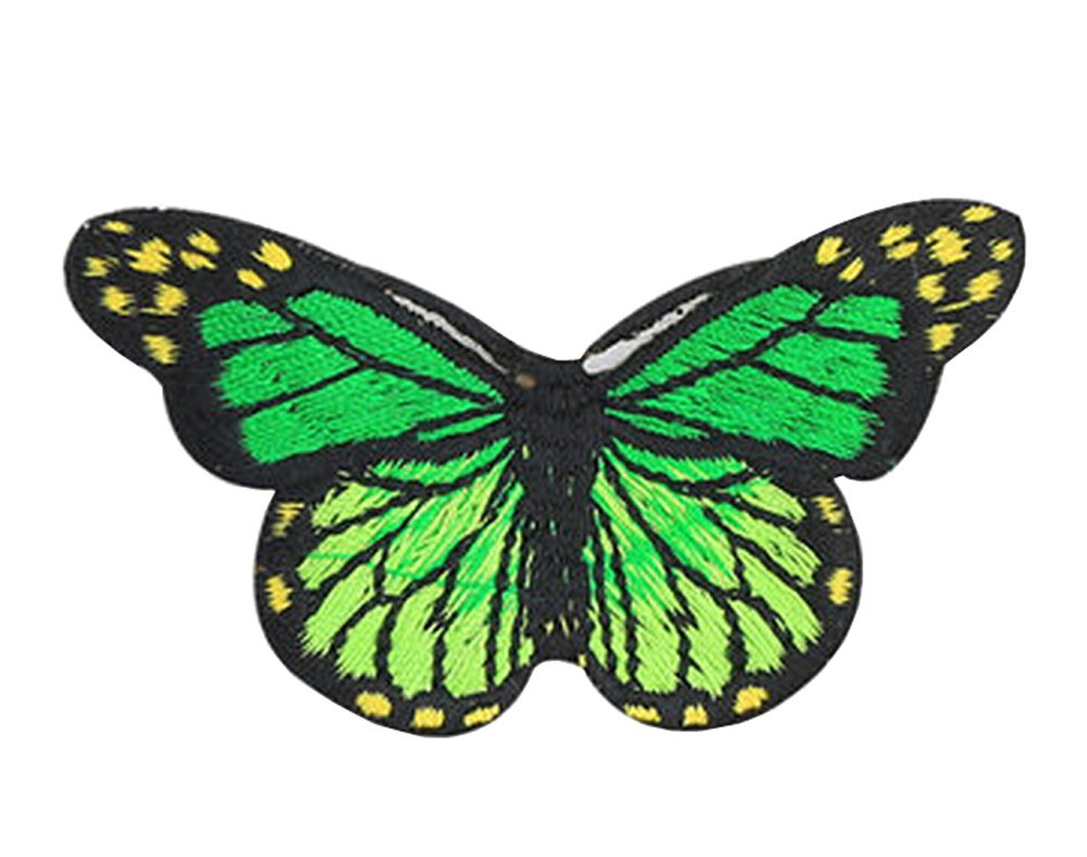 6PCS Embroidered Fabric Patches Sticker Iron Sew On Applique [Butterfly C]