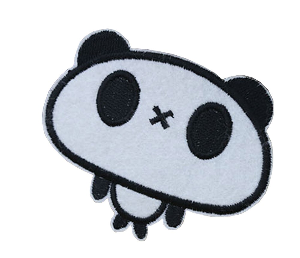 10PCS Embroidered Fabric Patches Sticker Iron Sew On Applique [Panda A]
