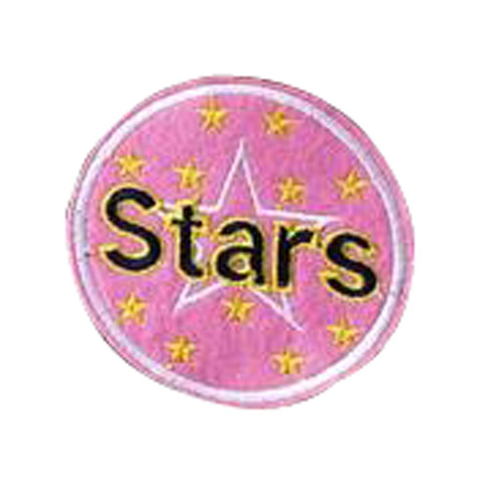 Set Of 2 Cloth Badge Affixed Patch Stickers Applique Patches (Stars)
