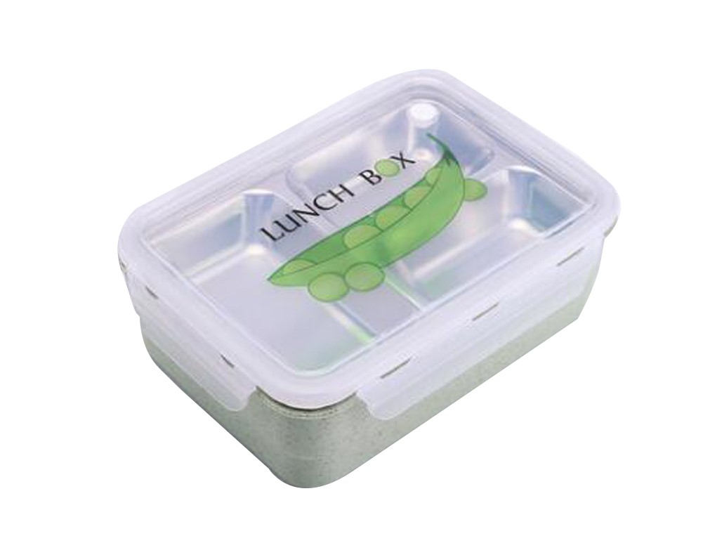 Double - layer Design Lunch Boxes Green Wheat Lunch Boxes