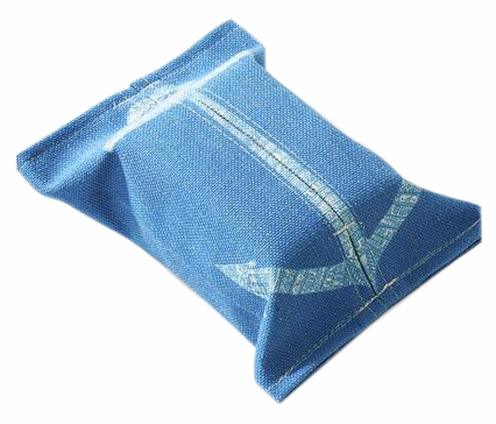 Convenient Cloth Toilet Paper Tissue Holder Storage Box Blue