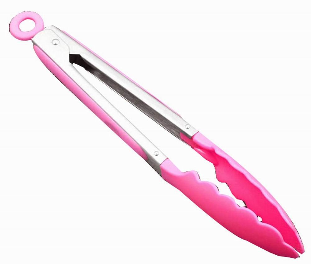 Practical Baking Tools Food Tongs Clips Clamp Pink Barbecue Tongs