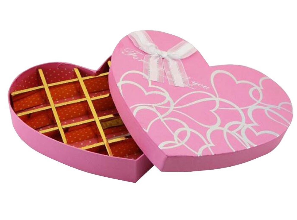 Heart - shaped Candy Box DIY Chocolate Box  Decorative boxes[Pink]