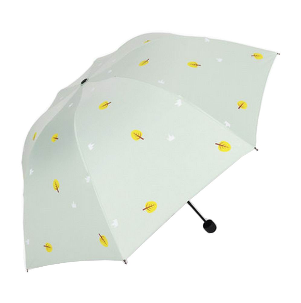 Fashion Creative Folding Vinyl Anti-UV Sun/Rain Umbrella Green